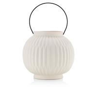 Garden Reflections Large Battery Operated Porcelain Sphere Fluted L...