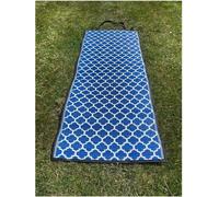 Garden Reversible Mat Weather Uv Resistant Outdoor Indoor Rug Durable For Patio Deck Garden Kitchen Living Room Blue 120 X 180 Cm