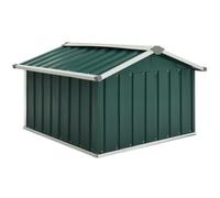 vidaXL Garden Robot Lawnmower Shed Galvanised Steel Green Tool Storage Shed
