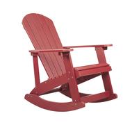 Beliani Garden Rocking Chair Adirondack Red