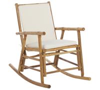 Garden Rocking Chair FRIGOLE Bamboo Wood Brown