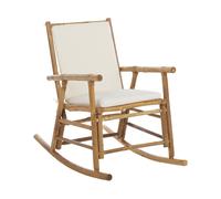 Beliani Garden Rocking Chair Frigole Bamboo Brown