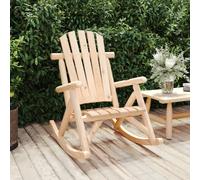 Garden Rocking Chair Natural Solid Spruce Wood 69x96x101cm Adirondack for Garden
