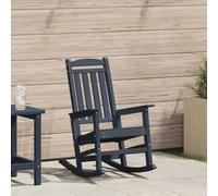 Garden Rocking Chair NavyBlue Plastic 70x92x108cm Outdoor Weatherproof Ergonomic