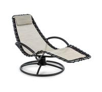 Garden Rocking Chair Recliner Swing Sun Lounger Patio Home Chill Furniture Beige