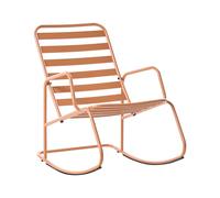 Beliani Garden Rocking Chair Turi Metal Golden Brown