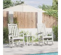 Garden Rocking Chairs 2 pcs White 70x92x107.5 cm HDPE Berkfield Home White One Size
