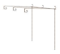 Garden Rose Arch Antique Brown Iron Patio Arch Pergola Multi Sizes vidaXL
