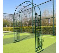 Garden Rose Arch for Wedding Pathway Dark Green Rust Resistant Garden Arch Easy Assembly No Tools Required Durable Outdoor Plant Support (340x40x230cm)