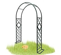 Garden Rose Arch Trellis - Metal Weatherproof Frame for Climbing Plants - Sturdy & Stable Outdoor Garden Decor - Available in 140cm 200cm 280cm 300cm 380cm (Green)