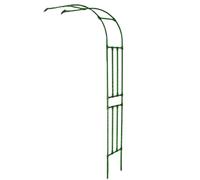 Garden Rose Arch Trellis Semi Circular Wall Arch Decorative Half Arch for Climbing Plants 180 cm Wide x 240 cm High Green Metal Garden Structure