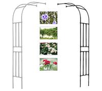 Garden Rose Arch Trellis -Weatherproof Climbing Plant Support for Indoor/Outdoor Use 180x240cm (5.9x7.9ft) - Elegant Black Design for Beautiful Floral Displays