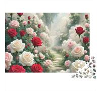 Garden Roses 1000 Piece Jigsaw Puzzle Paper Puzzle for Adults Pathway Relaxing Game Focus Boost Gift 38x26cm/1000pcs