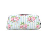 Garden Roses Printing Leather Pencil Pouch Pen Case Elegant and Practical Bag for Students Perfect for Office School