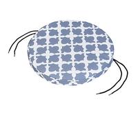 Garden Round Bistro Patio Chair Seat Pad | Cushion Seating Furniture Outdoor | Secure Tie Strings for None Slip | Water Resistant | Comfortable Durable and Lightweight (13", Arabesque Charcoal)
