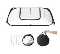 Garden Rows Cover with Roll-Up Zipper Door and PVC Construction for Cold Wind and Pest Protection Outdoors (Black)