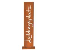 Garden rust-look sign Corten steel patina decorative sign with saying
