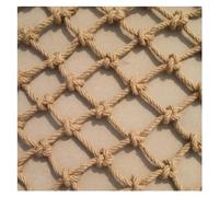 Garden Safety Netting for Kids - 3x3m (9.84ft) Jute Hemp Mesh Indoor & Outdoor Balcony Rail Protection Cargo Net for Plant Decoration Durable 10mm-10cm Mesh