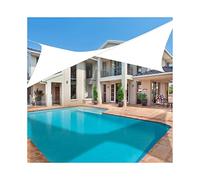 Garden Sail Garden Sun Shade Sail Rectangle Awnings Canopy Waterproof 95% UV Block Shade Sail Sunshade Cloth with Rope for Outdoor Patio Summer Yard, White 2m 3m 4m 5m