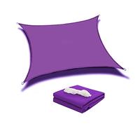 Garden Sail Sun Shade Sail Canopy Rectangle Water Resistant UV Block Polyester Oxford Cloth Sunscreen Awning Sun Shelters for Patio Garden Outdoor Facility and Activities Purple