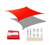 Garden Sail Sun Shade Sail Rectangle 2x3m 3x5m Garden Shelter 95% UV Block Sunscreen Awning Canopy with Fixing Kit Waterproof Weather Resistant for Outdoor Patio Yard Balcony - Red