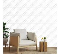 Garden Sanctuary 10 Pcs White Peel And Stick Waterproof Wall Stickers, Self-Adhesive Decor For Kitchen & Home