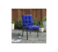 Garden Sanctuary 106cm W x 53cm D Waterproof Sunproof Thickened All-in-One Dining Chair Cushion, Navy Blue | Size: 106 cm W x 53 cm D Garden Sanctuary Navy 106 cm W x 53 cm D