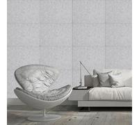 Garden Sanctuary 12 Pcs Acoustic Wall Panels Silver Grey Felt Plain Decorative Wall Panel For Living Room & Bedroom W 40Cm X D 30Cm