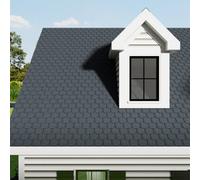 Garden Sanctuary 18 Pcs Asphalt Roof Shingle Bitumen Shed Roof Tiles 2.6 M² ,rectangular, Grey