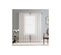 Garden Sanctuary 183cm L x 117cm W Rod Pocket Top Sheer Curtains Voile Panel, Ivory White | Size: 183 cm L x 117 cm W Garden Sanctuary Ivory 183 cm L x 117 cm W