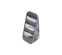 Garden Sanctuary 3-Compartment Plastic Utensil Holder in Grey Garden Sanctuary Grey
