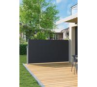 Garden Sanctuary 3mW x 1.6mH Retractable Outdoor Privacy Side Awning in Grey Garden Sanctuary Grey