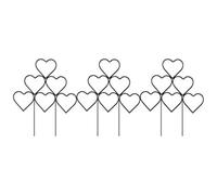 Garden Sanctuary 3Pcs Heart Shaped Stackable Plant Climbing Trellises 29Cm W X 38Cm H