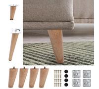 Garden Sanctuary 4Pcs Sloping Wooden Furniture Legs