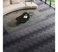 Garden Sanctuary Chevron Patterned Dark Grey Self-Adhesive Pvc Flooring Planks 36Pcs/pack