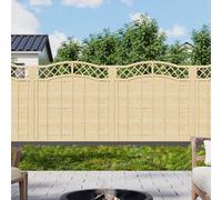Garden Sanctuary Chic Lattice Crowned Wooden Fence Panel For Enduring Garden Elegance 6Ftx6Ft