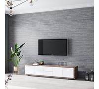 Garden Sanctuary Dark Grey Linen Texture Wallpaper Plain Effect Wall Paper Roll 5.3M²