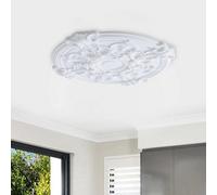 Garden Sanctuary European Style Wall Ceiling Decor, Rose Ceiling Medallion 67Cm Dia X 4.2Cm T White