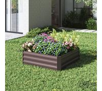 Garden Sanctuary Galvanized Steel Square Raised Garden Bed Planter Box | TJ Hughes