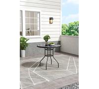 Garden Sanctuary Garden Round Tempered Glass Coffee Dining Table Garden Sanctuary Multicolor