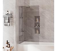 Garden Sanctuary One Panel 4mm Thickglass Shower Screen Door For Wet-Dry Zone Distinction 80Cm W X 140Cm D