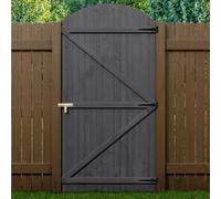 Garden Sanctuary Semi Braced Grey Pine Garden Gate With Arch Top, Perfect For Outdoor Spaces 105Cm W X 180Cm H