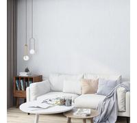 Garden Sanctuary Silver Linen Texture Pvc Wallpaper Plain Effect Waterproof Self Adhesive Wallpaper Roll 5M²