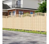 Garden Sanctuary Spruce Lattice Top Wooden Garden Fence Panel Stylish Durable Outdoor Privacy Solution 6Ft X6Ft