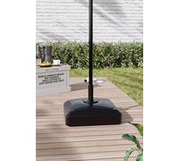 Garden Sanctuary Water & Sand Filled Patio Parasol Stand with Wheels in Black Garden Sanctuary Black