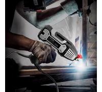 Garden Sanctuary White Portable Handheld Welder With Igbt Inverter And 5 Variable Current Adjustment