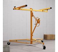 Garden Sanctuary Yellow 16Ft Heavy Duty Rolling Drywall Hoist Lifter Jack Tool