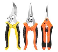 Garden Scissors Set Gardening Tool Stainless Steel with Non-Slip Handles(3 pcs)