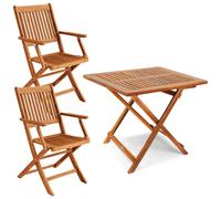 Garden seating group 3-piece acacia wood