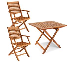 Garden seating group 3-piece acacia wood